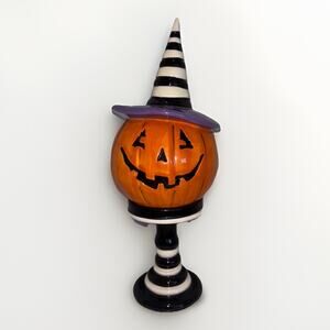 Blue Sky Jack-O-Lantern On Pedestal Halloween Mackenzie Childs Viral TikTok NEW